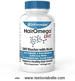 DrFormulas HairOmega 3-in-1 Hair Growth Vitamins with DHT Blocker