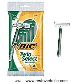 bic twin select sensitive skin disposable razor