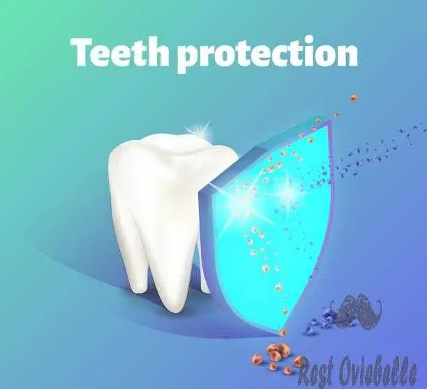 Teeth protection concept. A tooth being protected by a shield. vector art illustration
