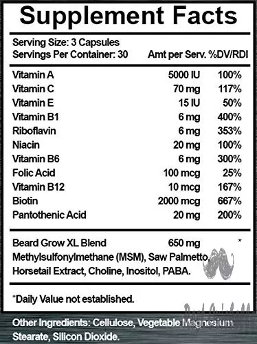 Beard Grow Xl Ingredients
