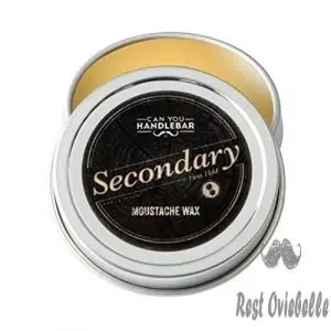 secondary strong hold moustache wax for men all natural ingredients 1 oz stainless steel tin