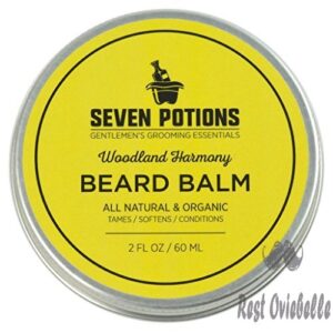 seven potions beard balm 2 oz 100 natural organic with jojoba oil makes your beard soft stops beard itch leaves it