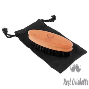 zeus 100 boar bristle pocket beard brush for men firm bristle small beard brush made in germany