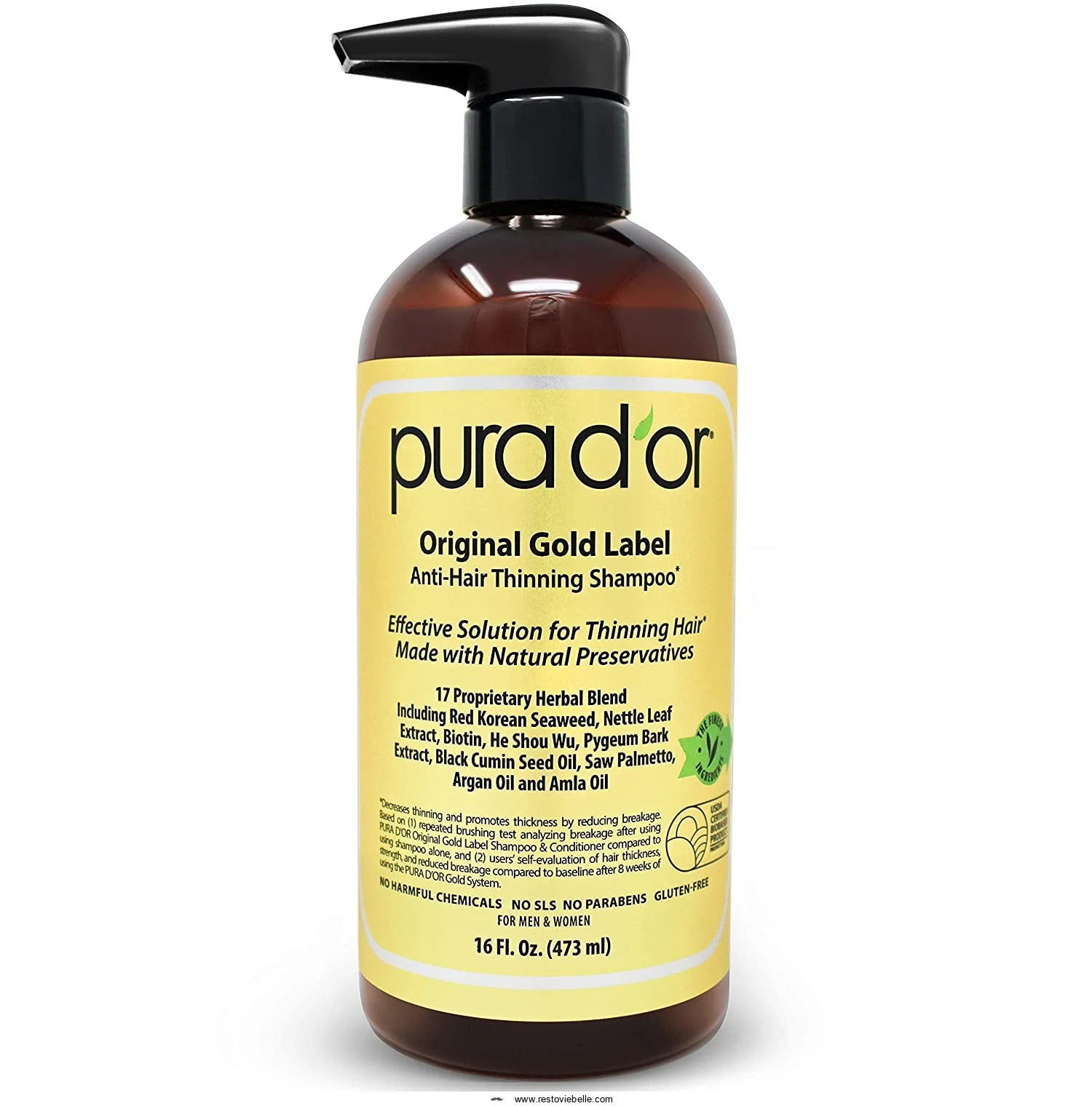 Pura Dor Original Gold Label Anti-thinning Biotin Shampoo