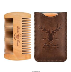 Menesia Wooden Beard Comb & B08T7N6N79