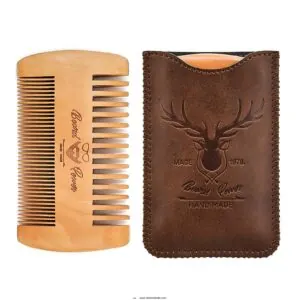 Menesia Wooden Beard Comb & B08T7N6N79