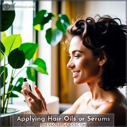 Applying Hair Oils or Serums