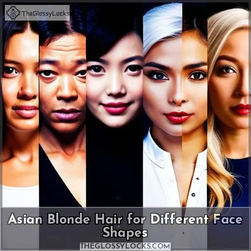 Asian Blonde Hair for Different Face Shapes