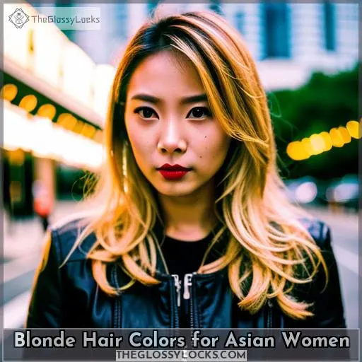 blonde hair colors for asian women