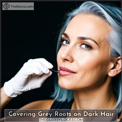 Covering Grey Roots on Dark Hair