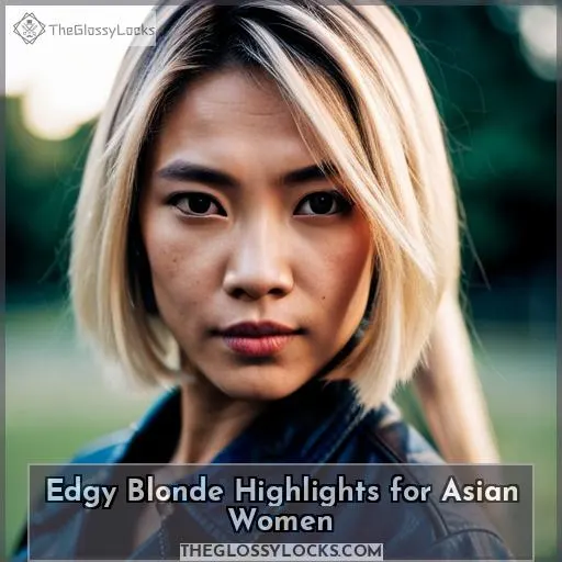 Edgy Blonde Highlights for Asian Women