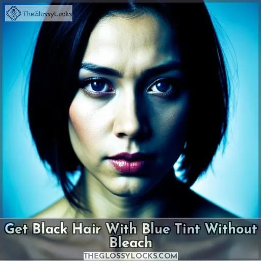 get black hair with blue tint without bleach