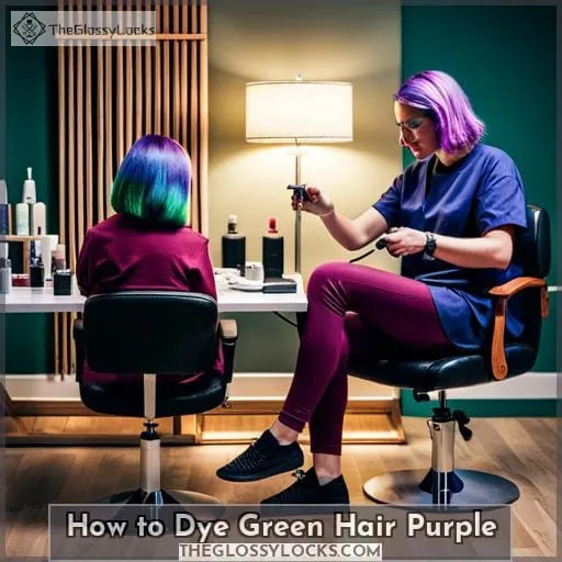 How to Dye Green Hair Purple