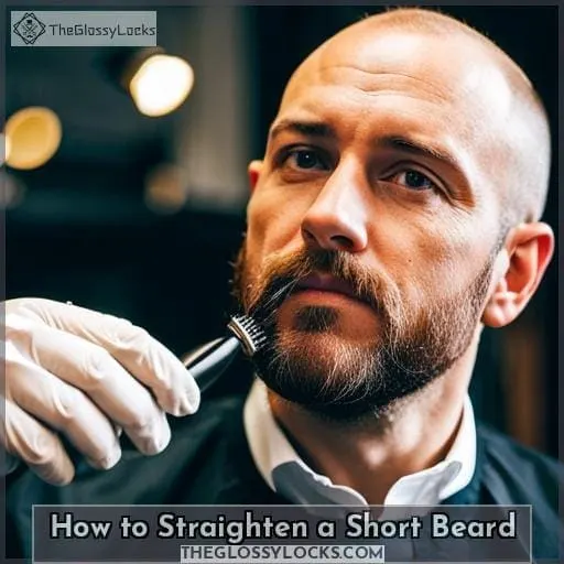 how to straighten a short beard
