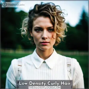 low density curly hair