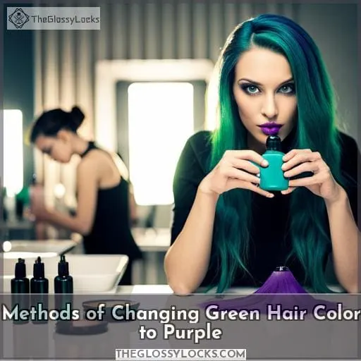 Methods of Changing Green Hair Color to Purple