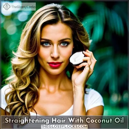 straightening hair with coconut oil