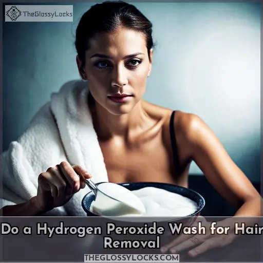 Do a Hydrogen Peroxide Wash for Hair Removal