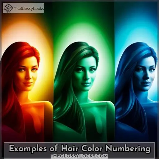 Examples of Hair Color Numbering