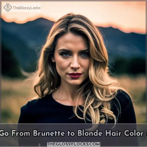 go from brunette to blonde hair color 1
