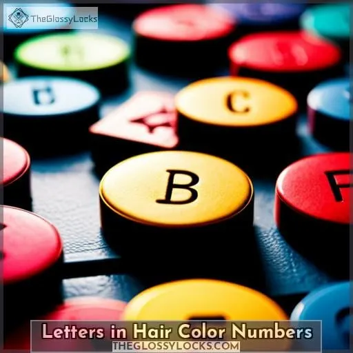 Letters in Hair Color Numbers