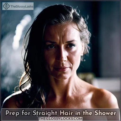 Prep for Straight Hair in the Shower