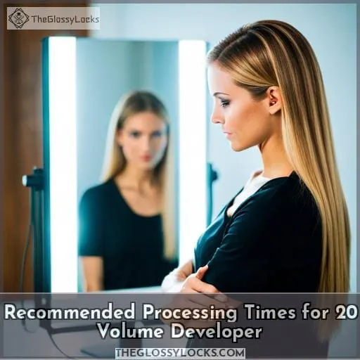 Recommended Processing Times for 20 Volume Developer