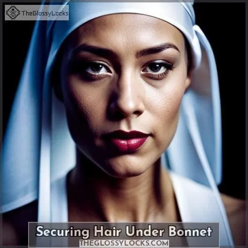 Securing Hair Under Bonnet