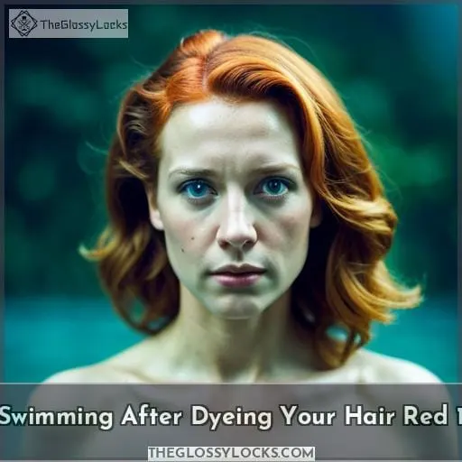 swimming after dyeing your hair red 1