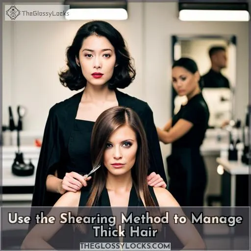 Use the Shearing Method to Manage Thick Hair