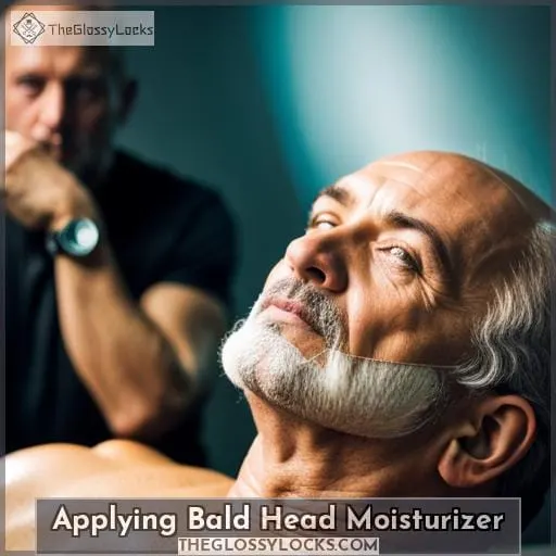 Applying Bald Head Moisturizer