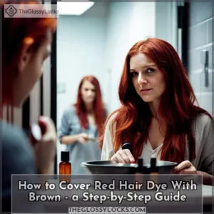 how to cover red hair dye with brown