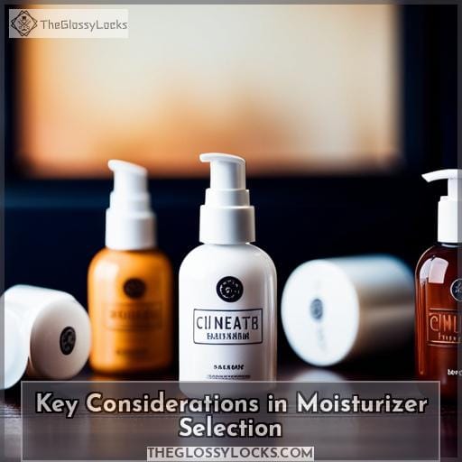 Key Considerations in Moisturizer Selection