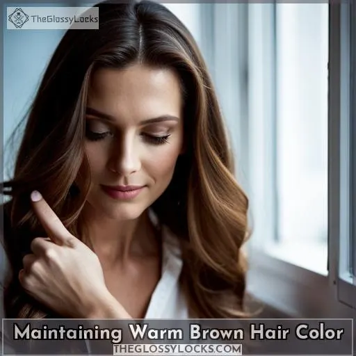 Maintaining Warm Brown Hair Color
