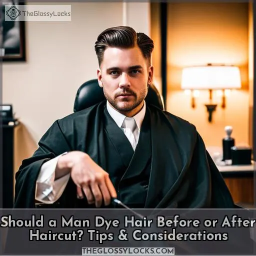 should a man dye his hair before or after a haircut