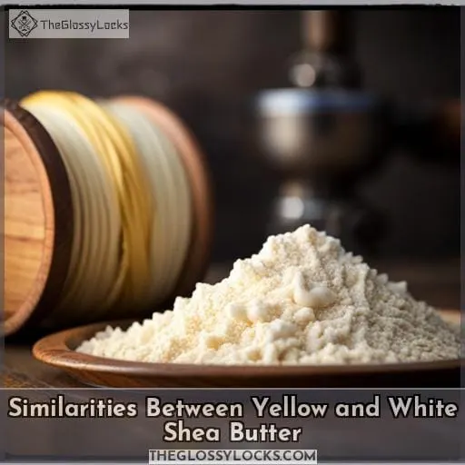 Similarities Between Yellow and White Shea Butter