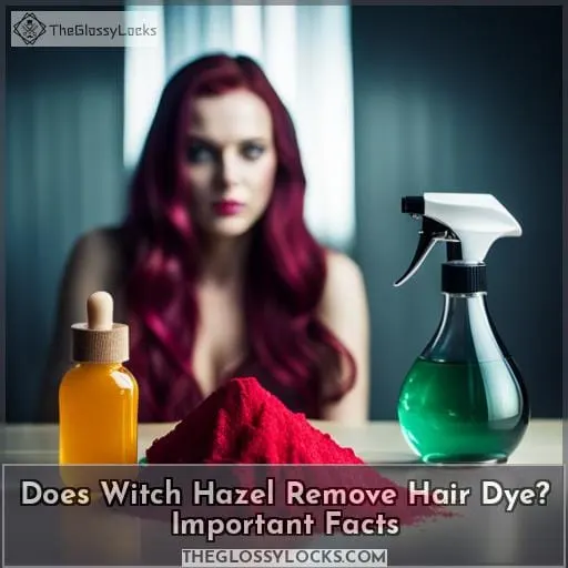 does witch hazel remove hair dye