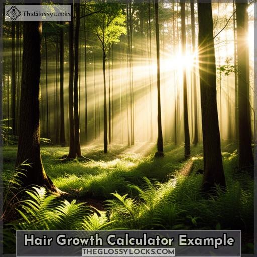 Hair Growth Calculator Example