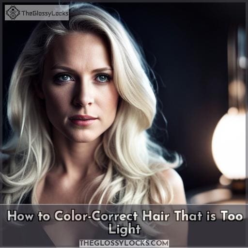 How to Color-Correct Hair That is Too Light