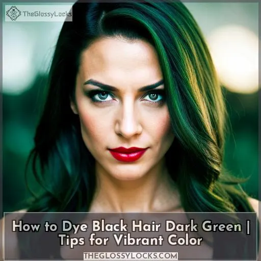 how to dye black hair into dark green
