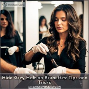 how to hide grey hair on brunettes