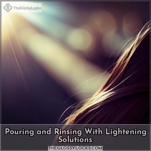 Pouring and Rinsing With Lightening Solutions