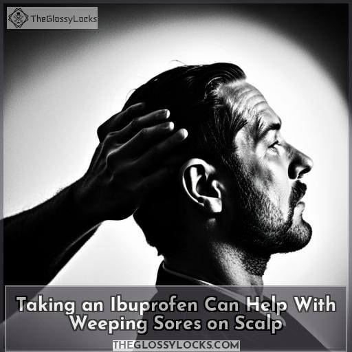 Taking an Ibuprofen Can Help With Weeping Sores on Scalp