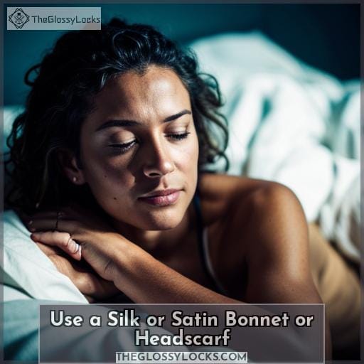 Use a Silk or Satin Bonnet or Headscarf