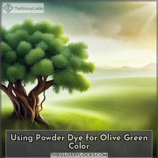 Using Powder Dye for Olive Green Color