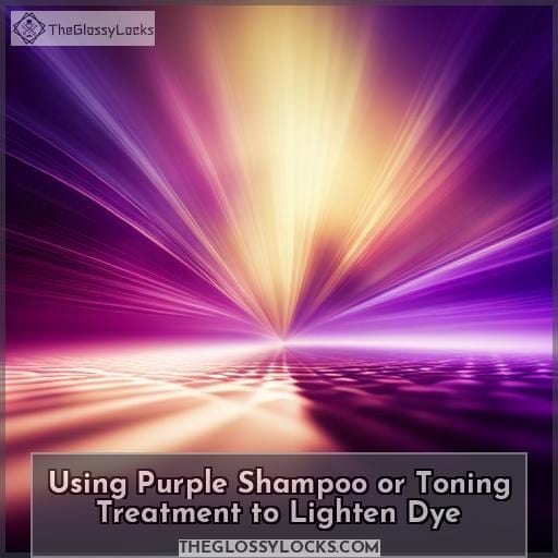 Using Purple Shampoo or Toning Treatment to Lighten Dye