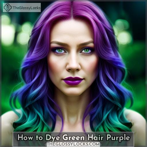 How to Dye Green Hair Purple