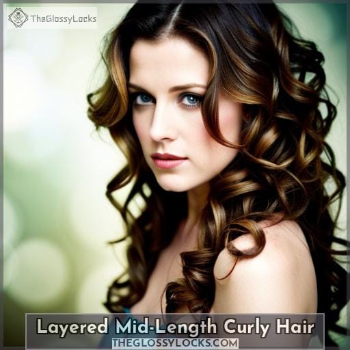 Layered Mid-Length Curly Hair