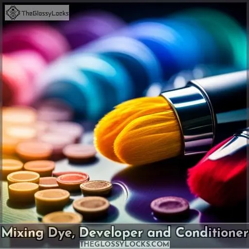 Mixing Dye, Developer and Conditioner