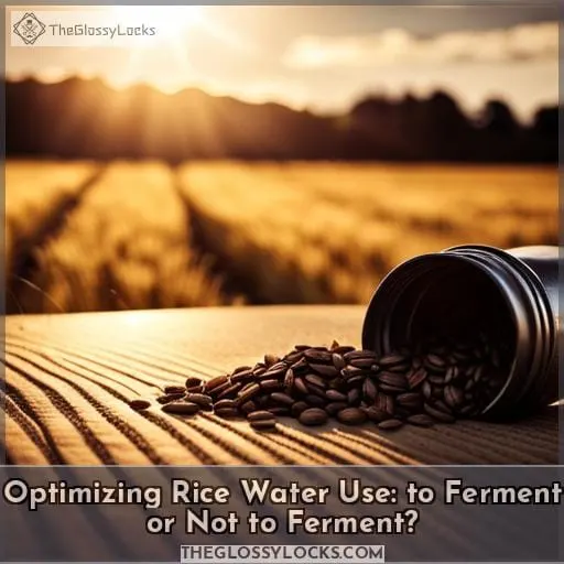 Optimizing Rice Water Use: to Ferment or Not to Ferment